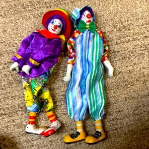 Home-Clowns-set of 2 porcelain clown figures, vintage